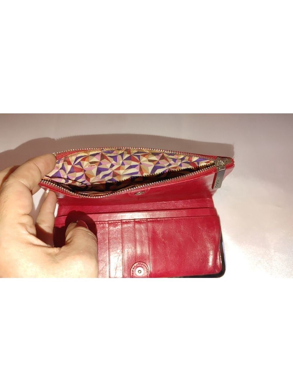 HOBO International Red Leather Wallet Clutch - Picture 6 of 10